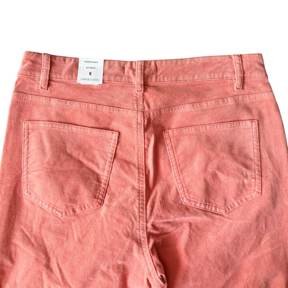 J McLaughlin Milburn Velvet Jeans in Deep Coral | 6 NWT - Picture 5 of 10